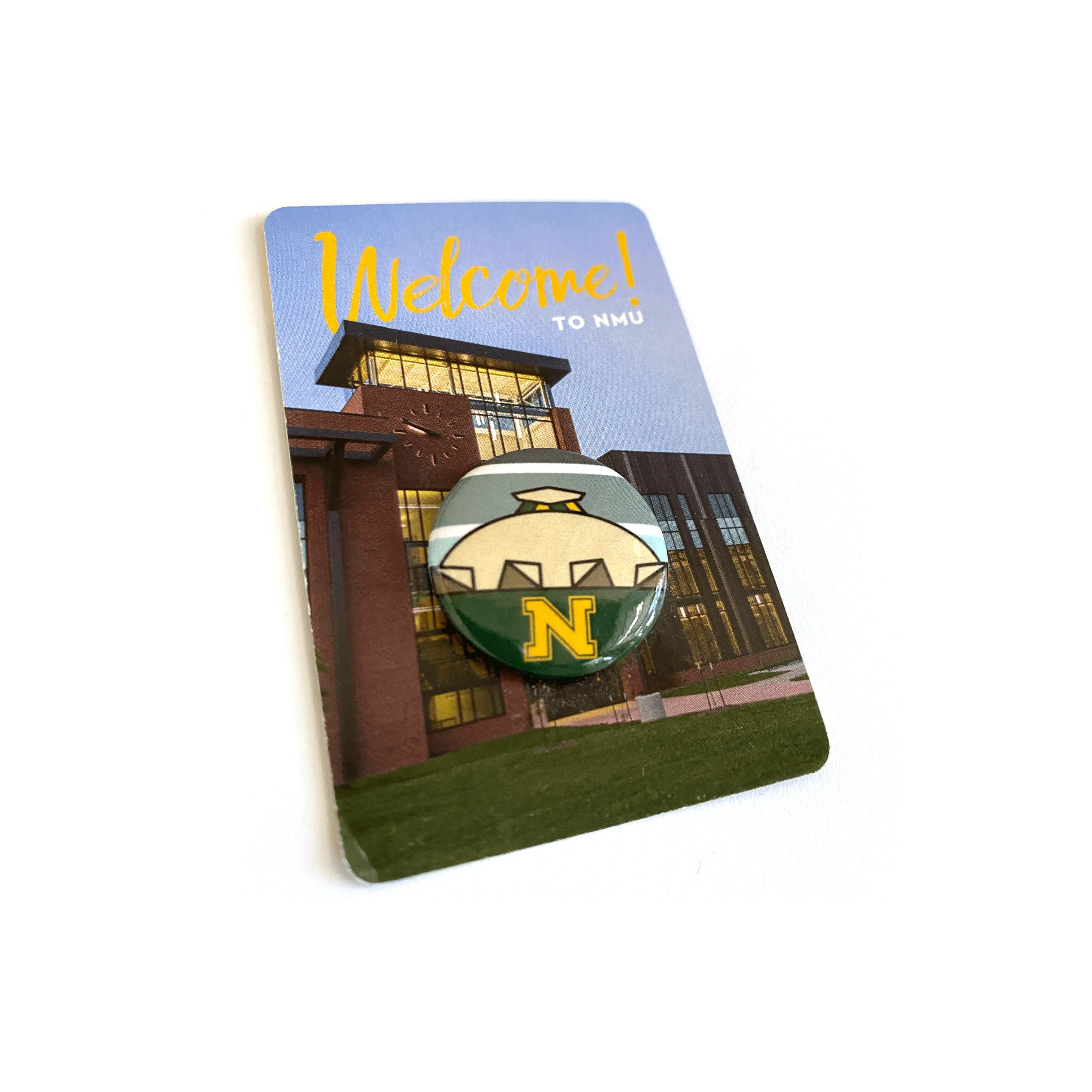 Button card with Superior Dome button