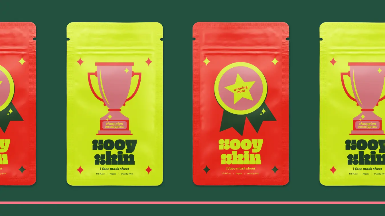 Packaging for Sooy Skin face mask sheets