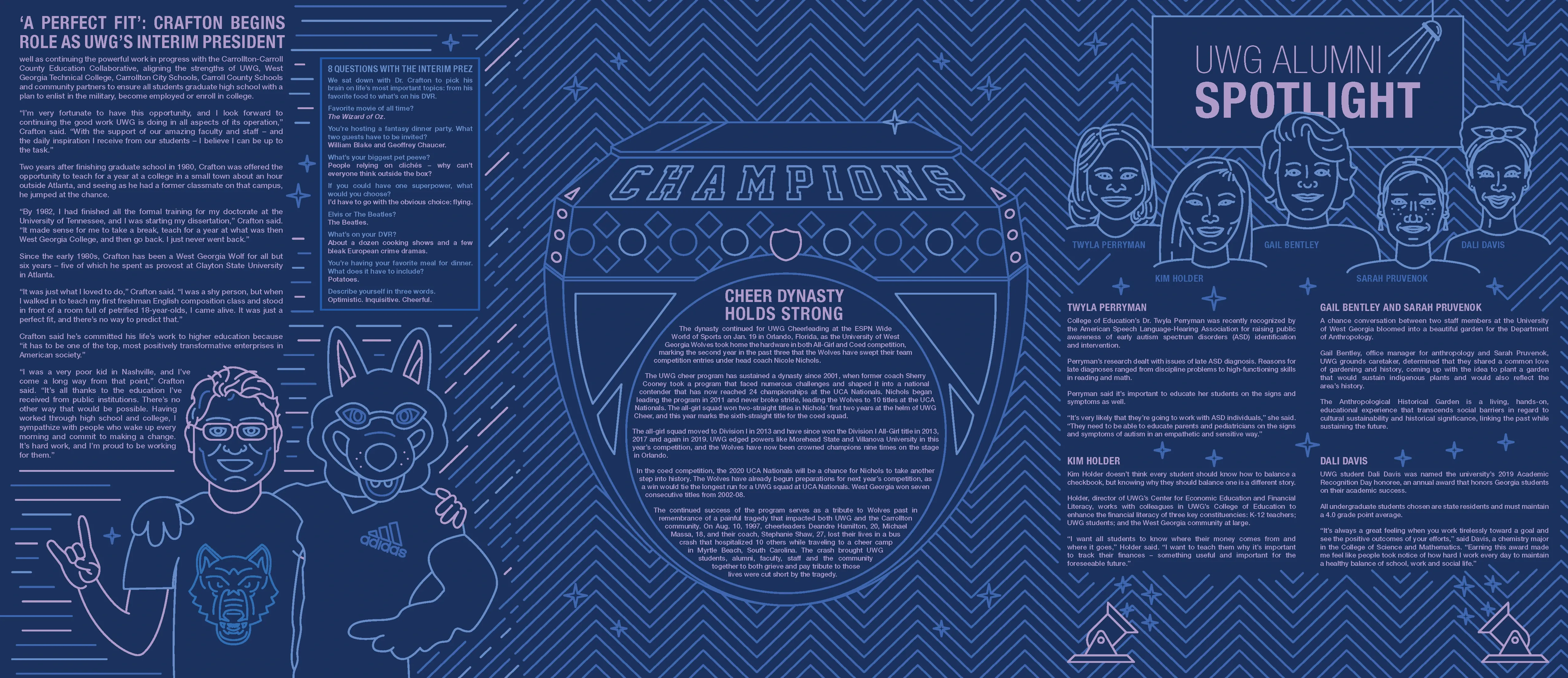 Back spread of Forever West Spring newsletter