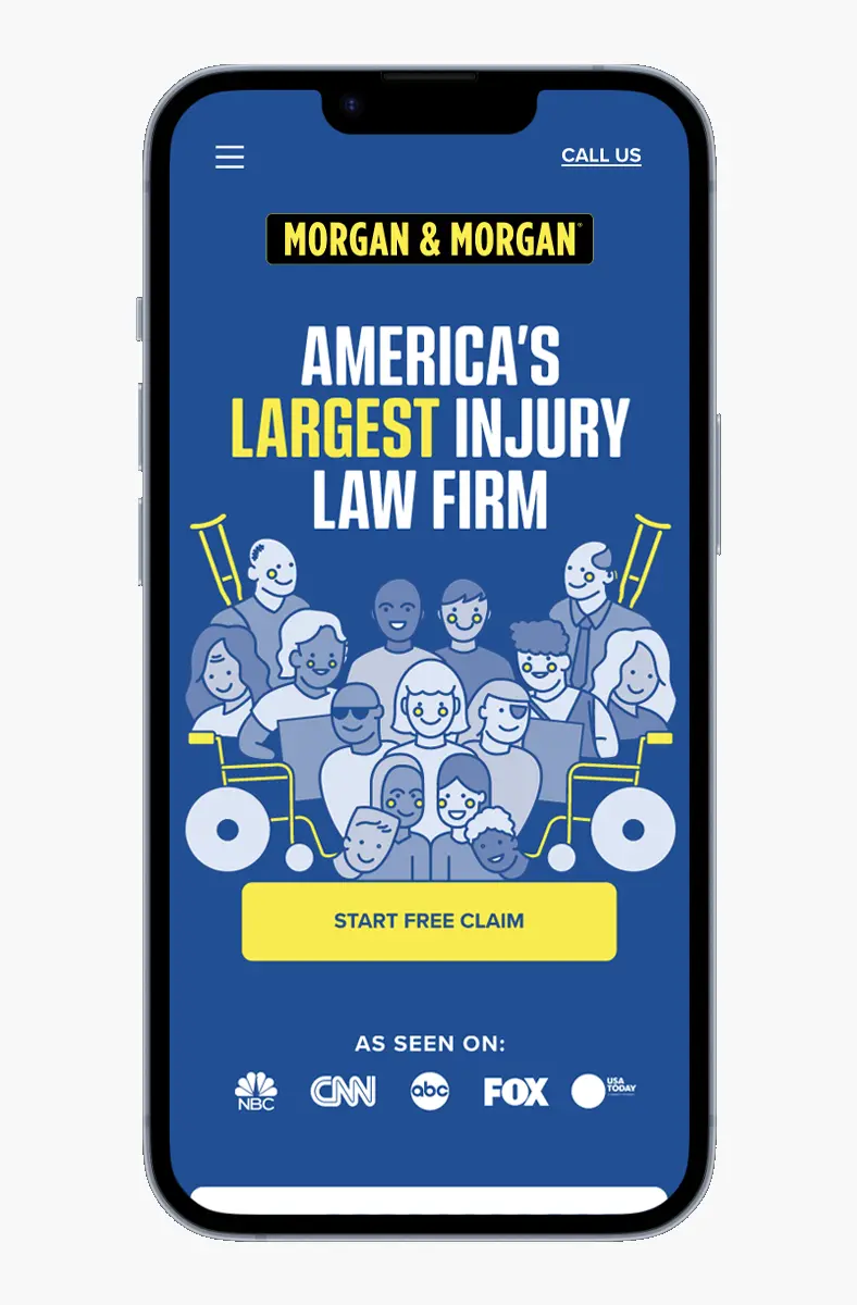 Illustrated injured people landing page