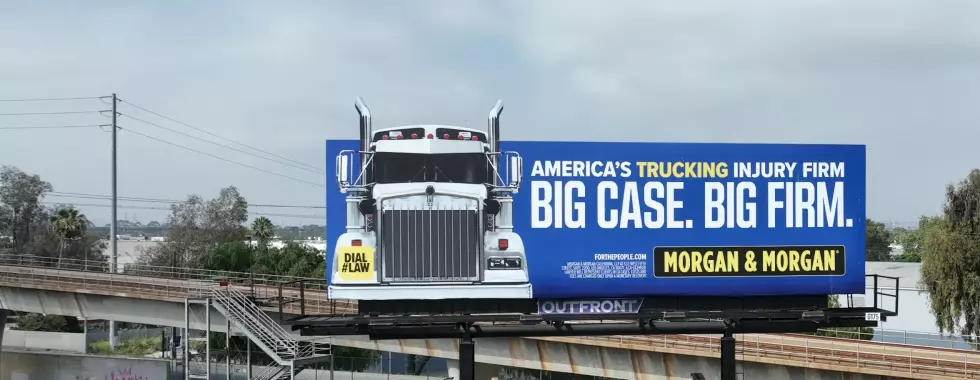 GIF of Morgan & Morgan trucking billboard