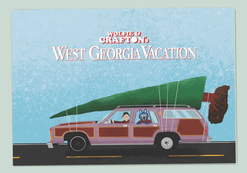 2019 holiday card for UWG